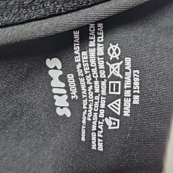 Skims Fits Everybody T-Shirt Demi Bra Intimate Underwire Lined Onyx Black 34DDDD - Picture 7 of 10